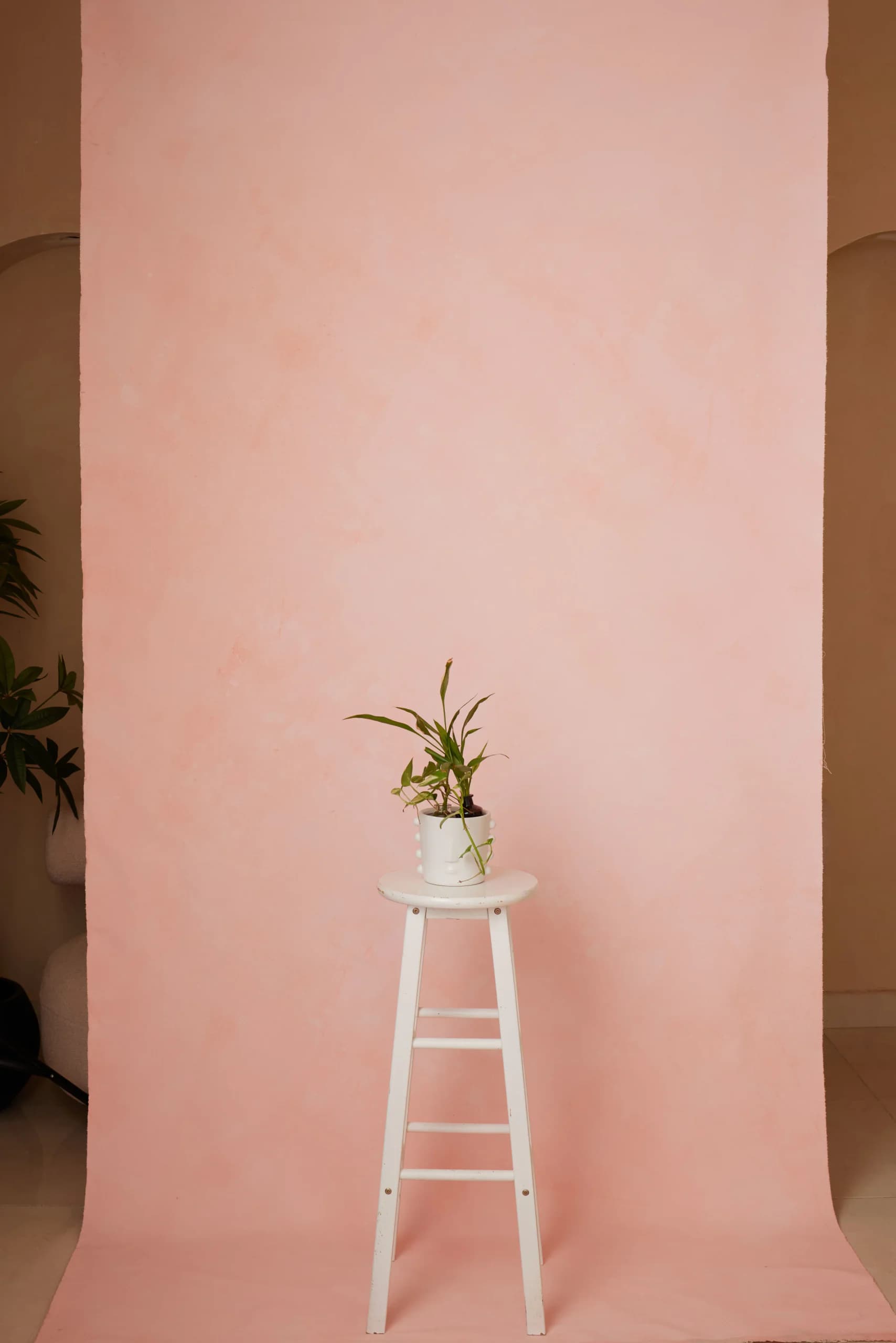 CB046R - Sun-Kissed Peach hand-painted canvas backdrop, view 1