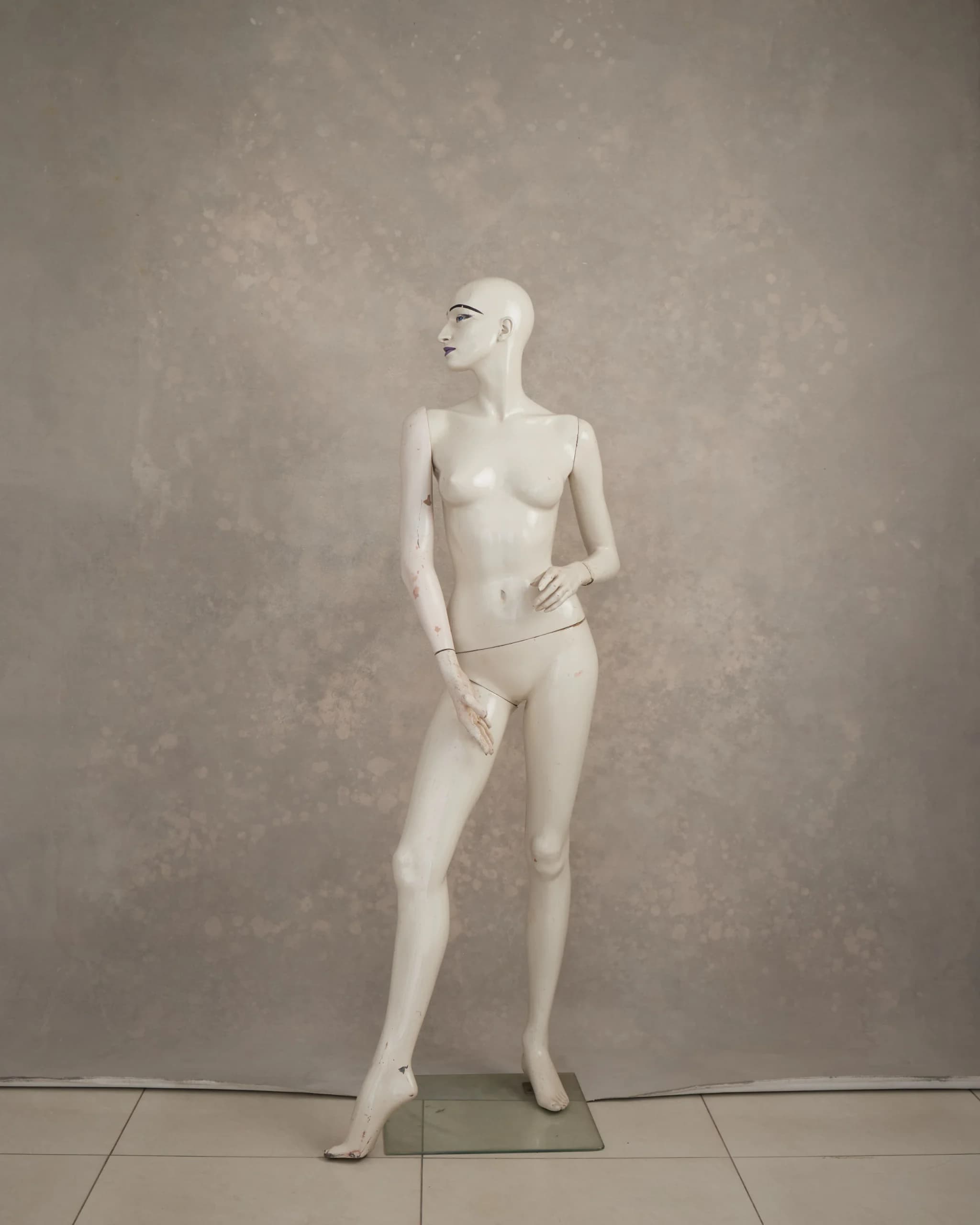 CB037 - Champagne Grey hand-painted canvas backdrop, view 1