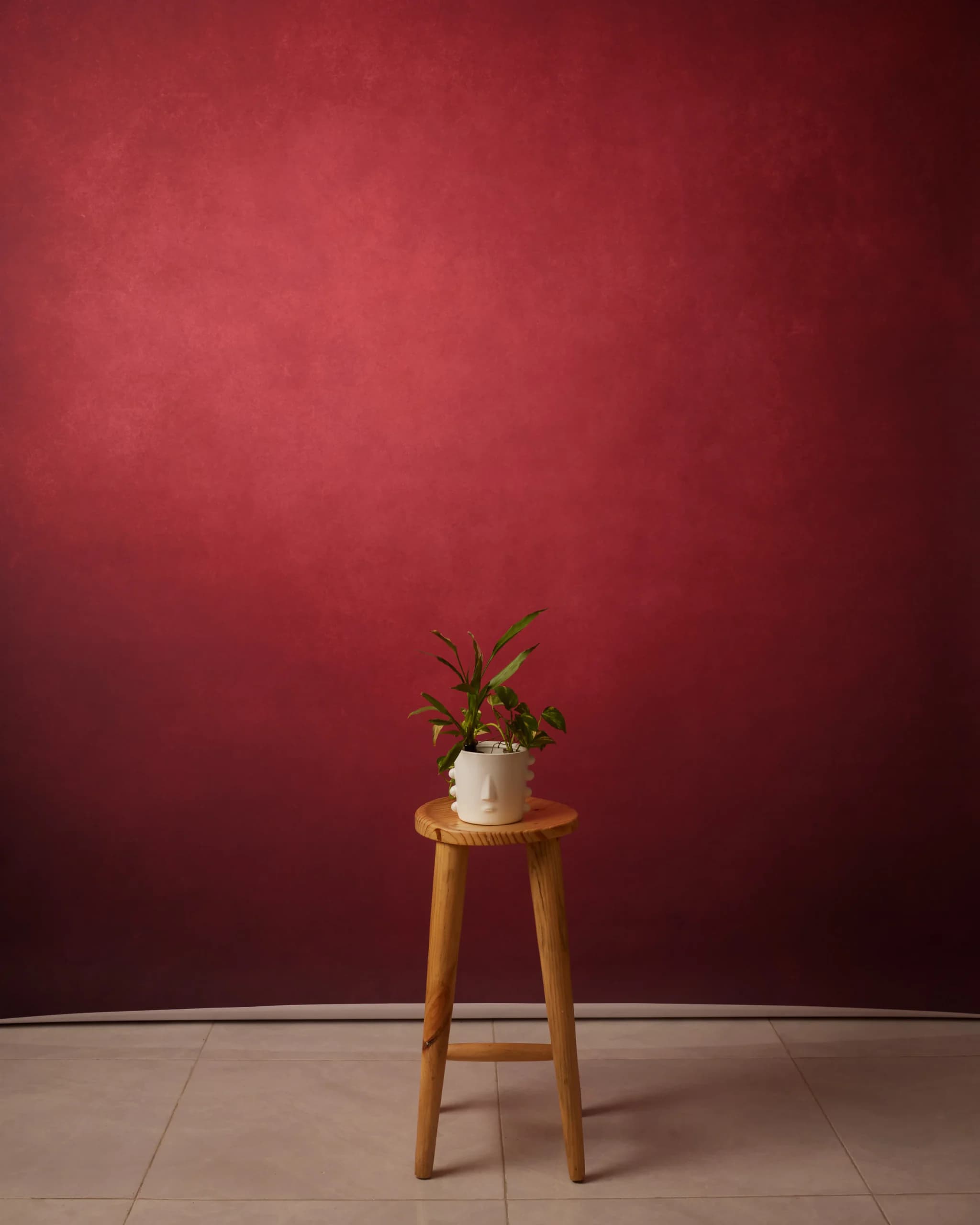 CB059RP - Crimson Velvet hand-painted canvas backdrop, view 1