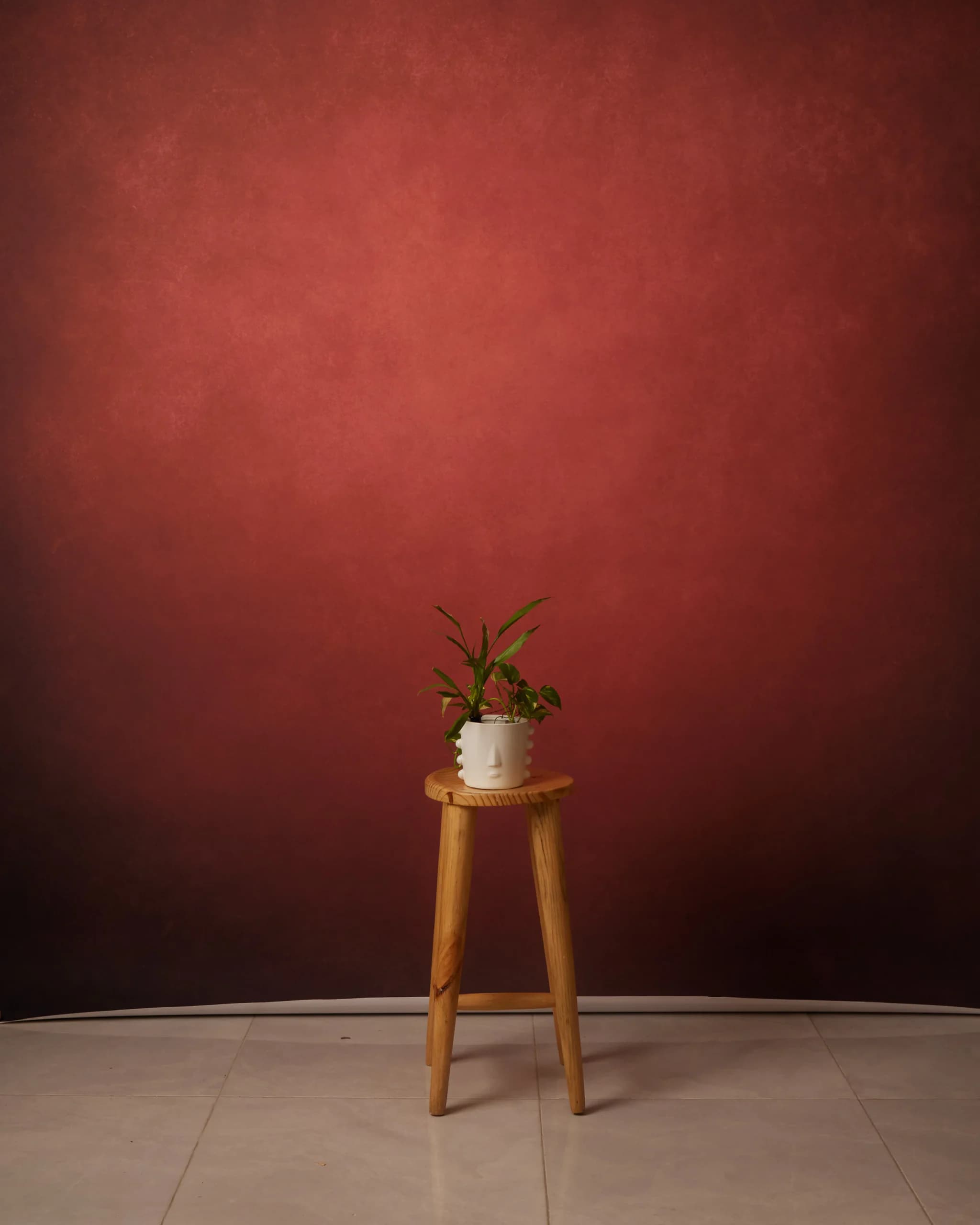 CB060RP - Ember Red hand-painted canvas backdrop, view 1