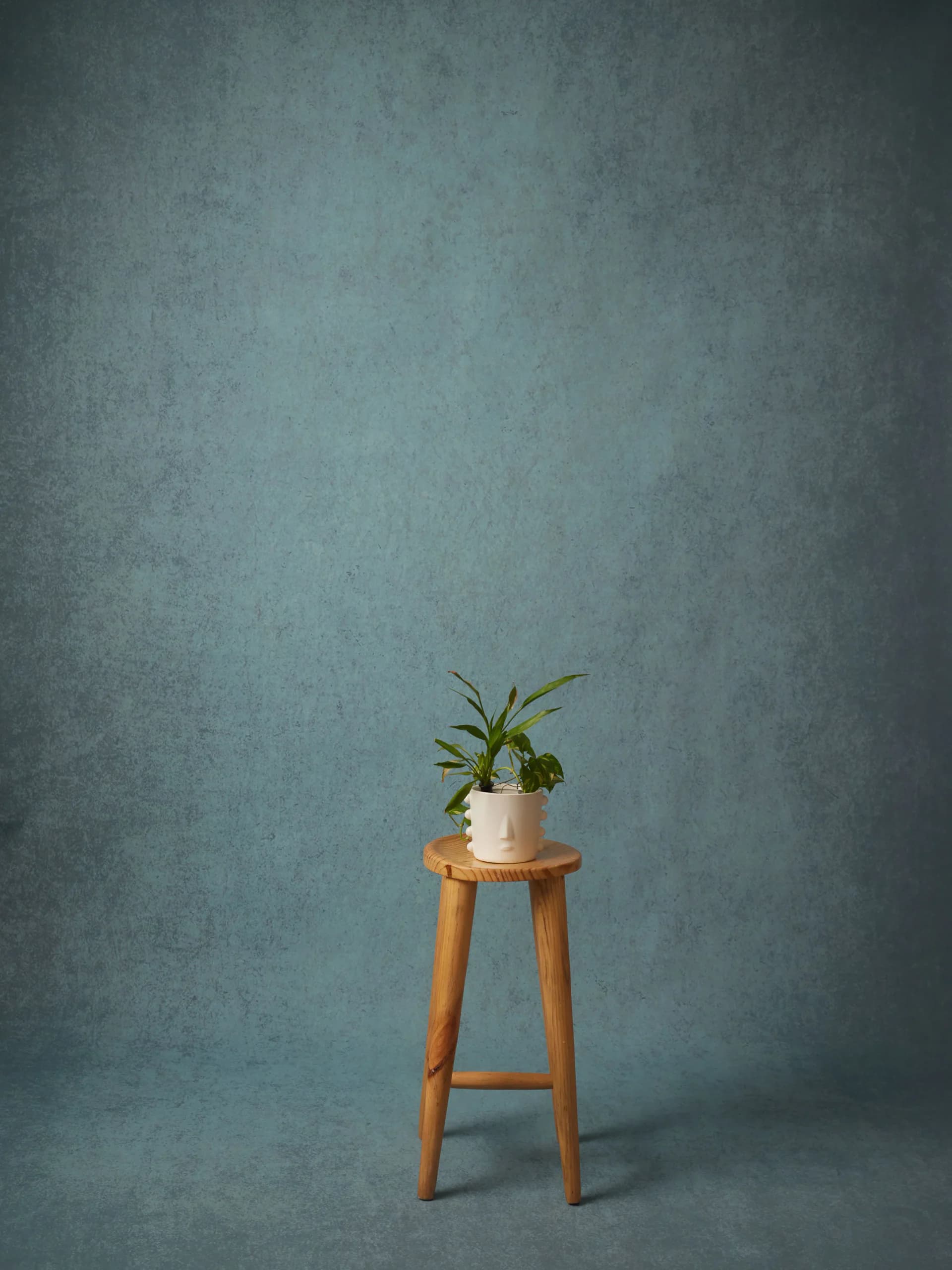CB069RP - Glacier Blue hand-painted canvas backdrop, view 1
