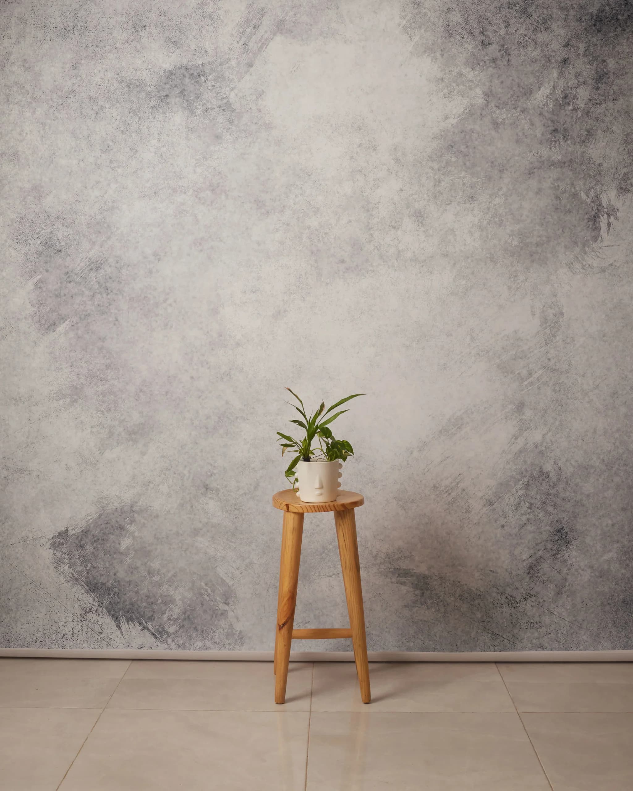 CB071RP - Frosted Concrete hand-painted canvas backdrop, view 1
