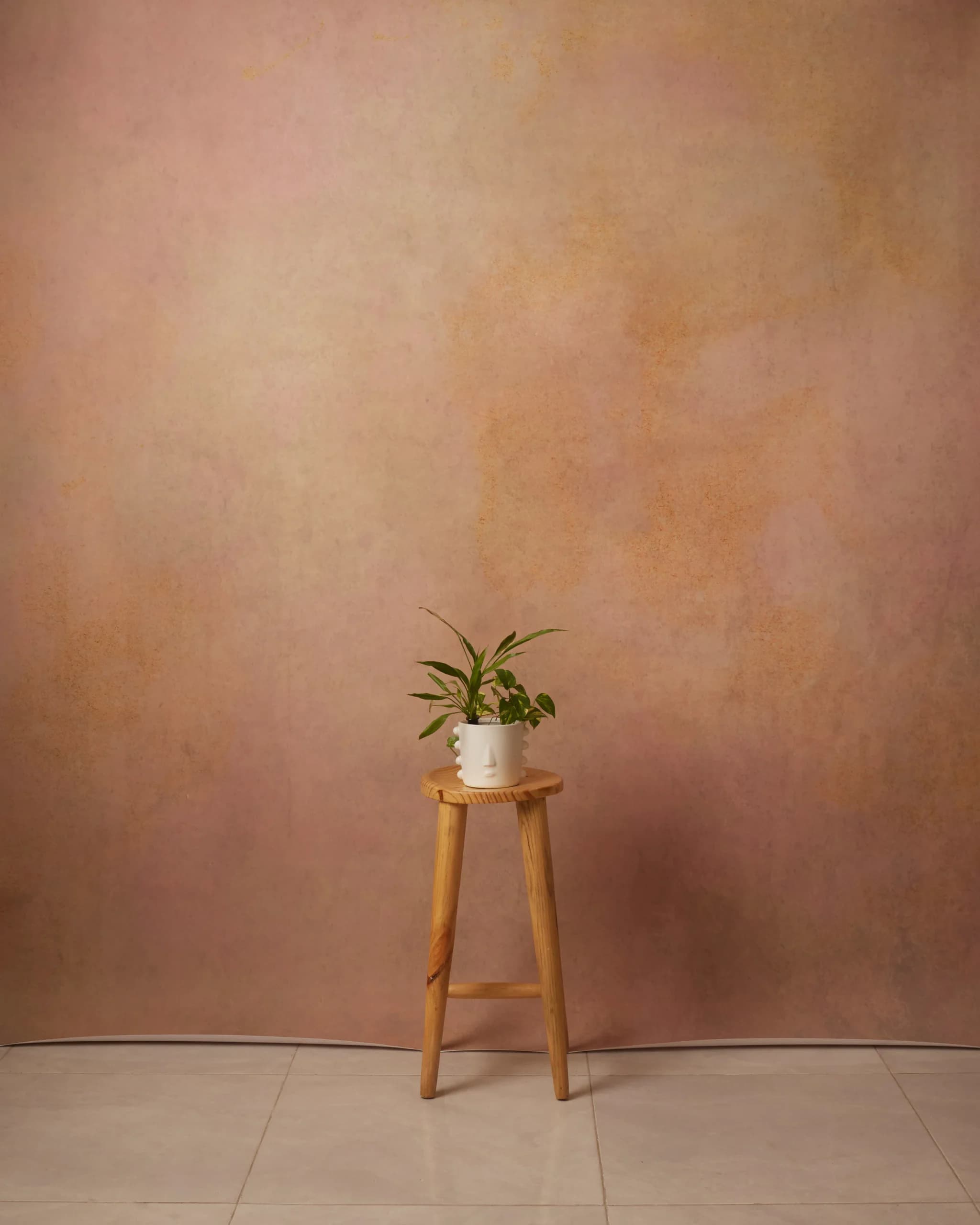 CB074RP - Peach Glow hand-painted canvas backdrop, view 1