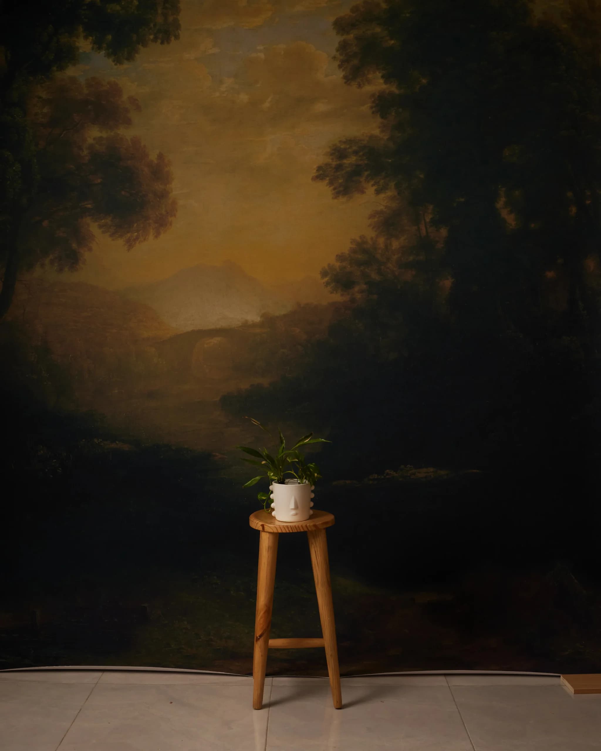 CB085RP - Woodland Nocturne printed canvas backdrop, view 1