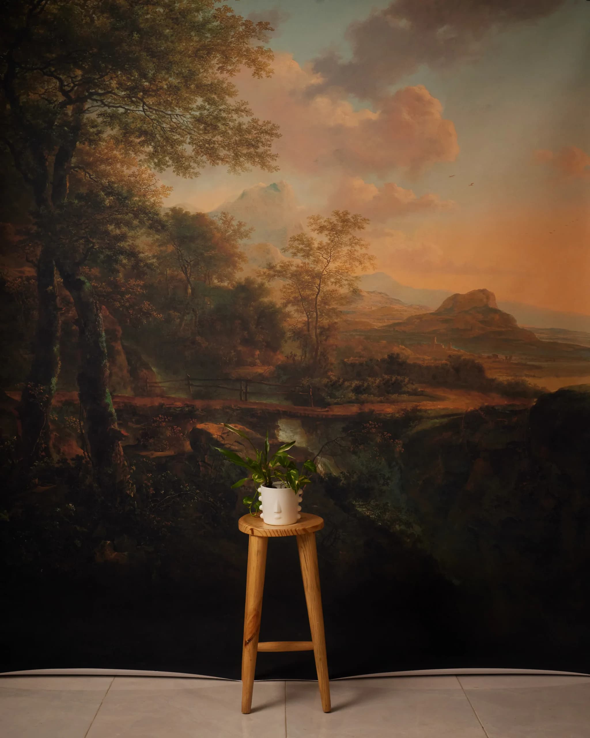 CB088RP - Verdant Valley hand-painted canvas backdrop, view 1
