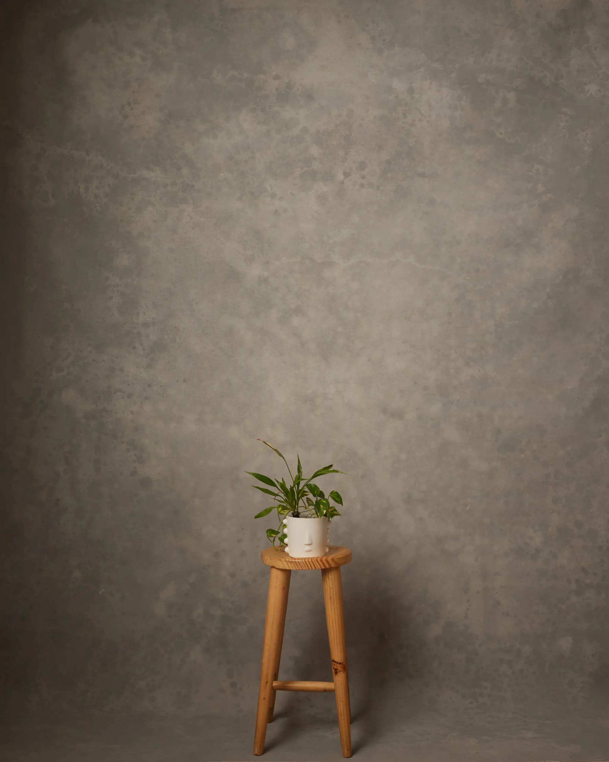 CB095R - Silver Plaster hand-painted canvas backdrop, view 1