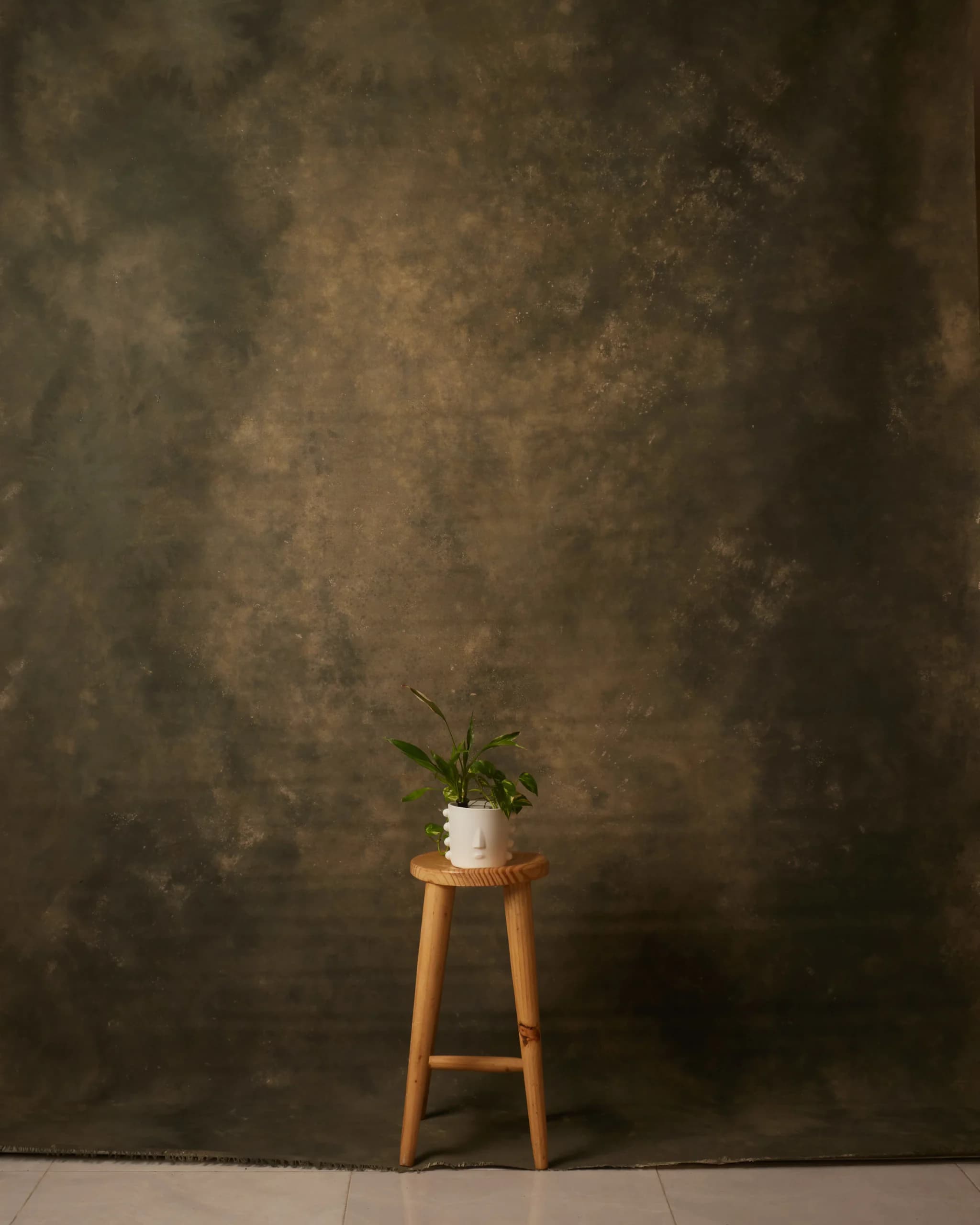 CB104R - Dark Patina hand-painted canvas backdrop, view 1