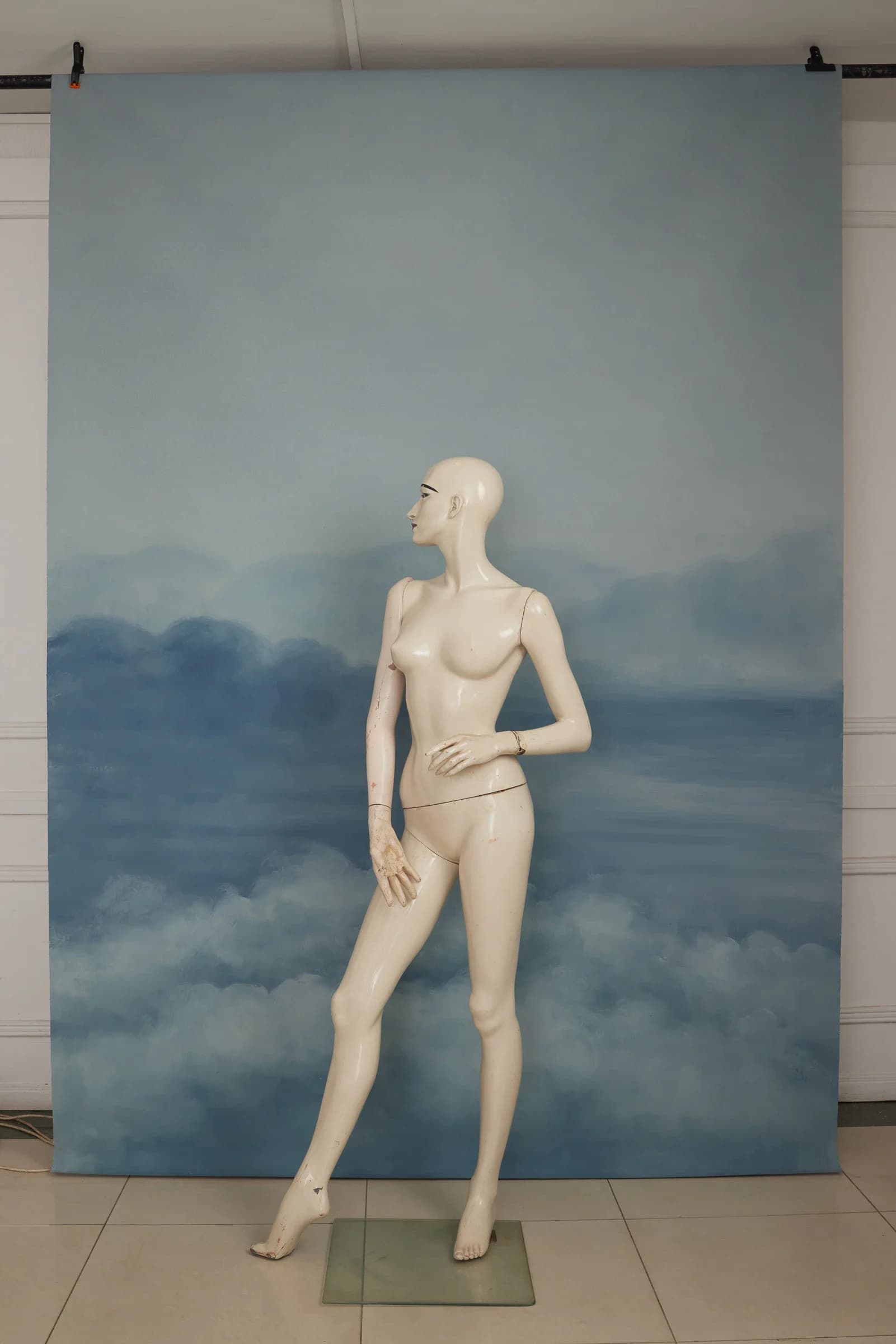 M001 - Misty Horizon hand-painted canvas backdrop, view 1