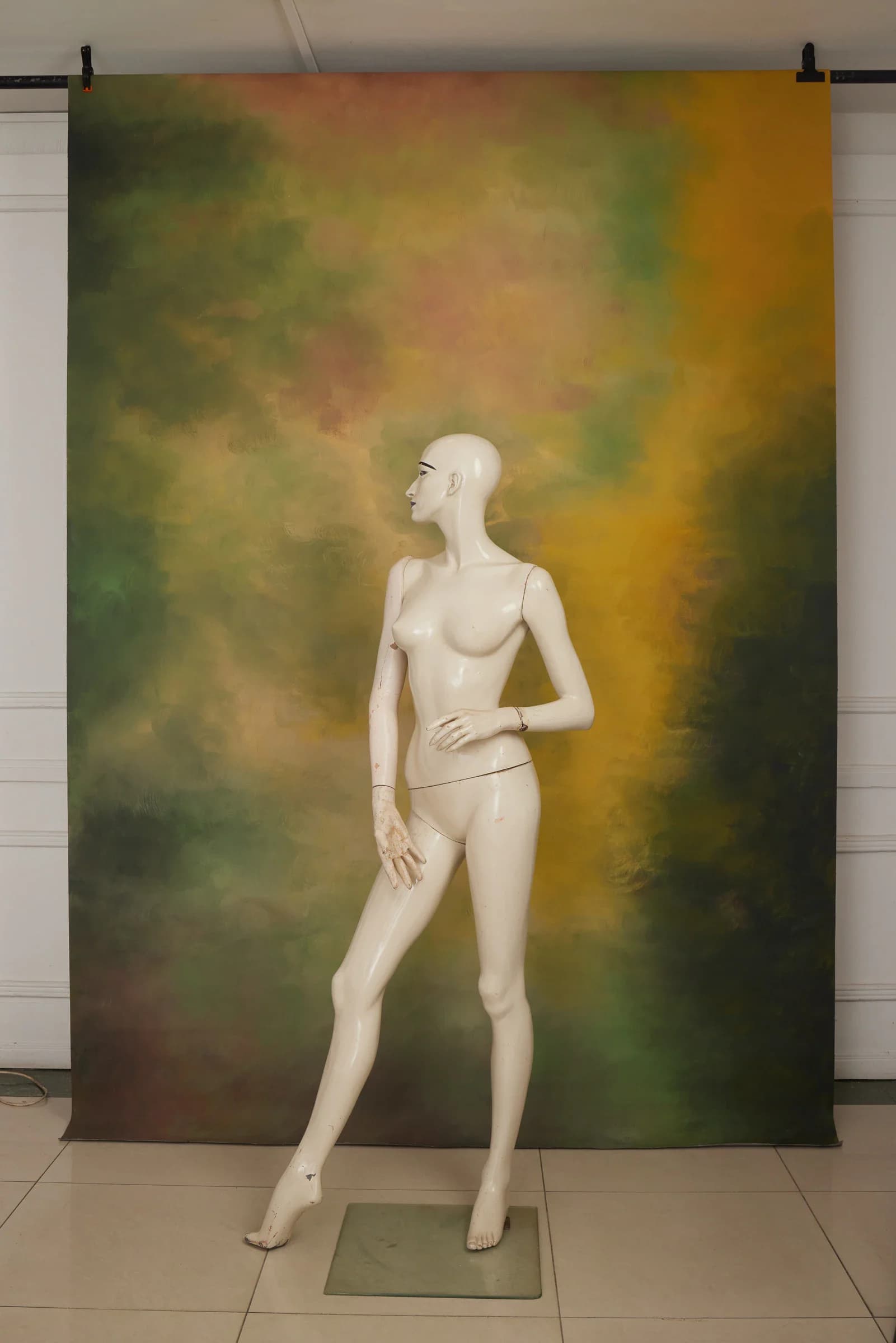 M002 - Ember Mist hand-painted canvas backdrop, view 1
