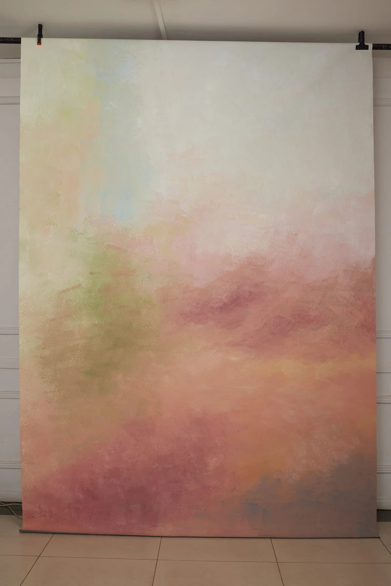 M004 - Colour Burst hand-painted canvas backdrop, view 3
