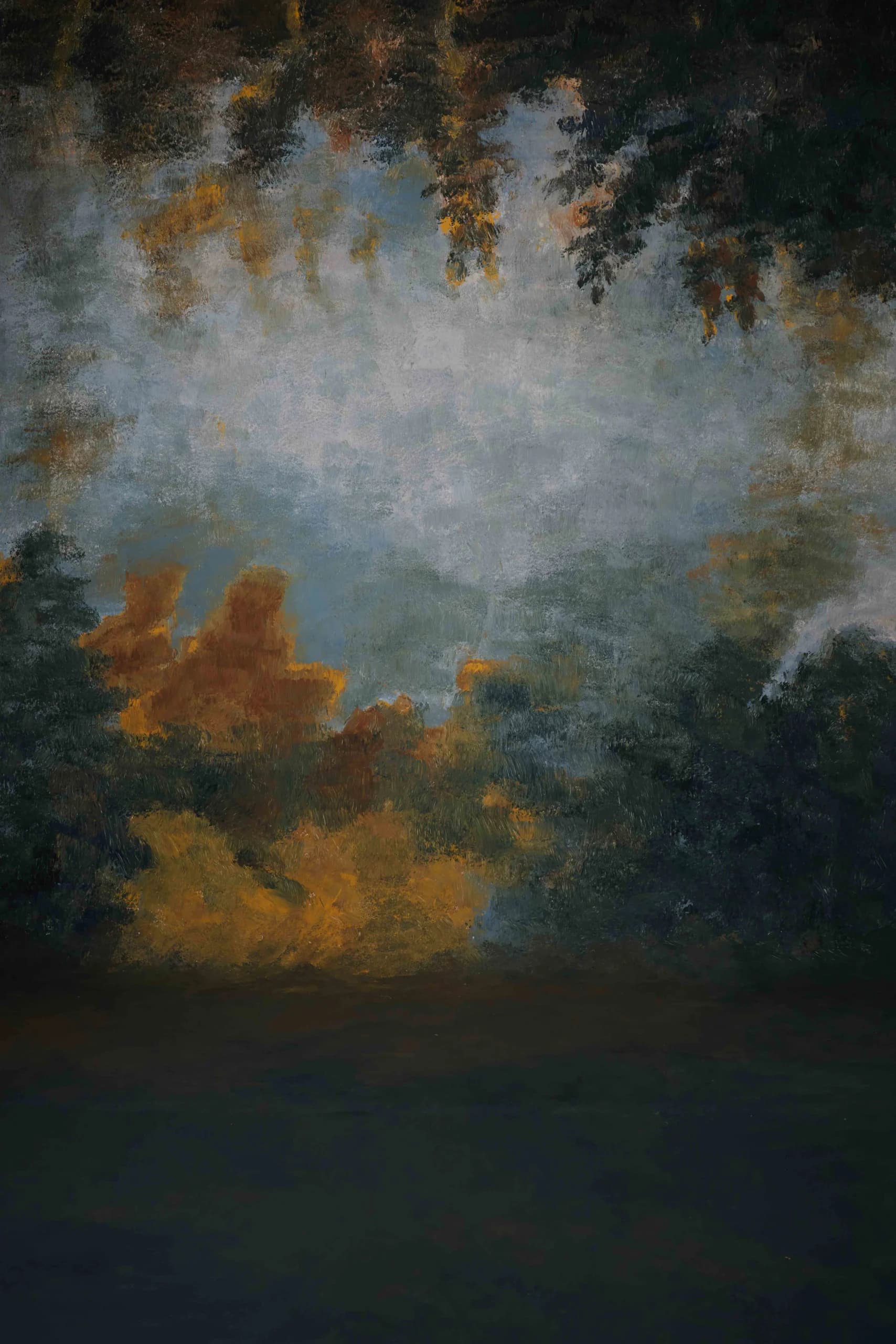 A017 - Forest Afterlight hand-painted canvas backdrop, view 6